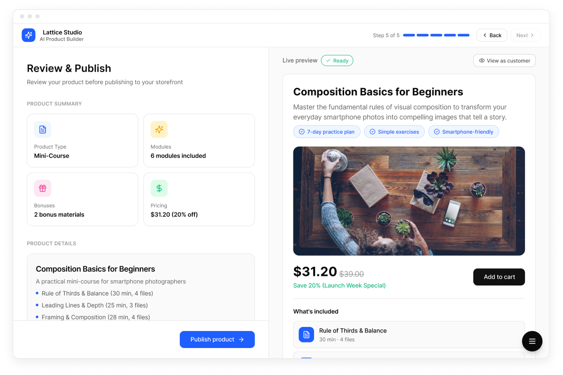 Lattice Studio AI Product Builder